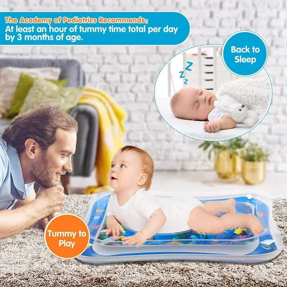 Tapis d’Eau Gonflable Bébé – Tapis d’Éveil Sensoriel Tummy Time | 9 Modèles