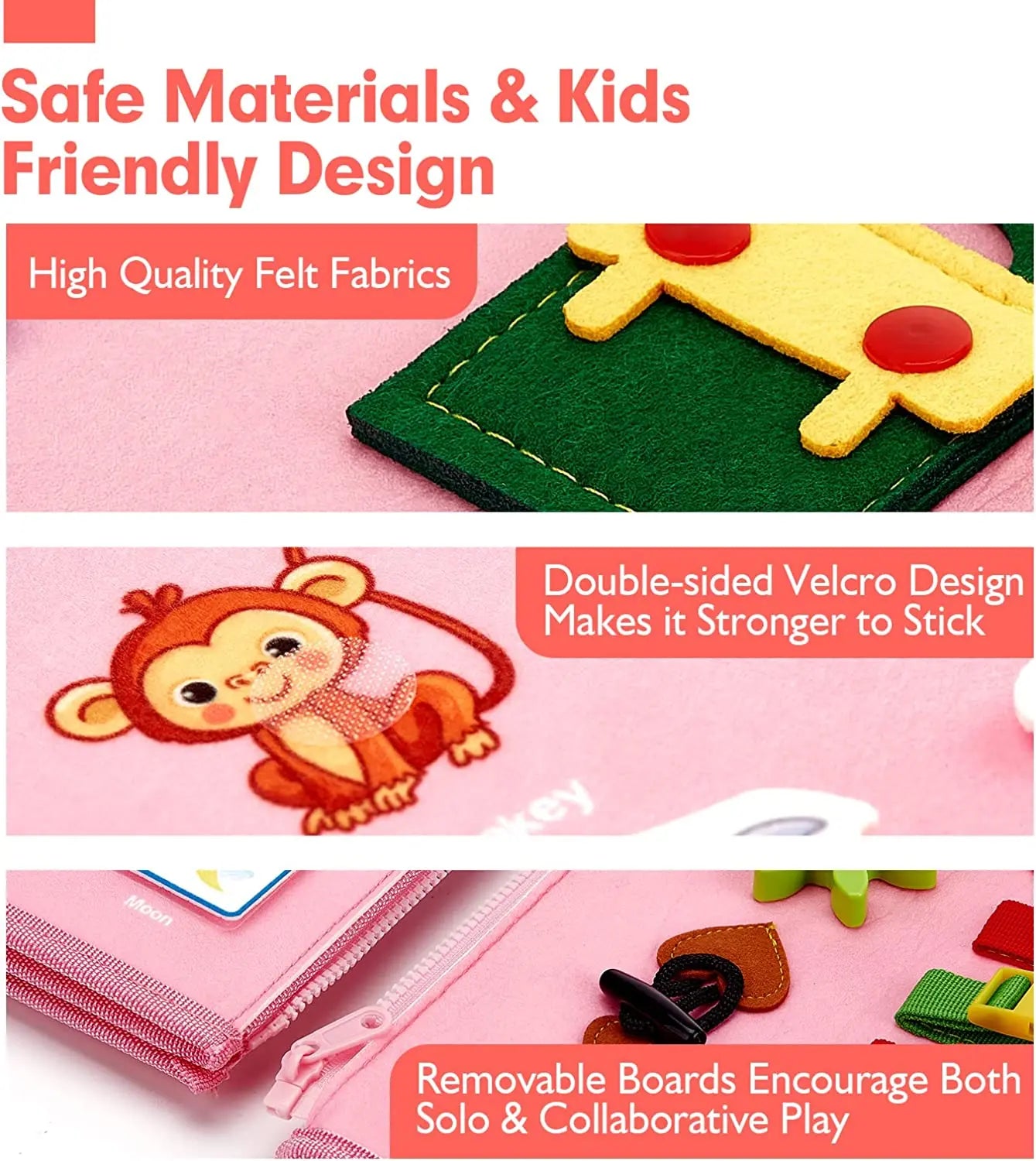 Busy Board Montessori Compétences de Vie – Jouet Sensoriel Éducatif Motricité Fine | 6 Modèles | Autisme & Éveil