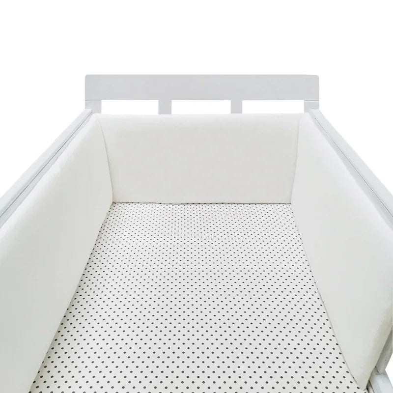 Tour de Lit Bébé Coton Épais 1 Pièce — Coussin Protège Barreaux Lavable | 24 Coloris Fille & Garçon