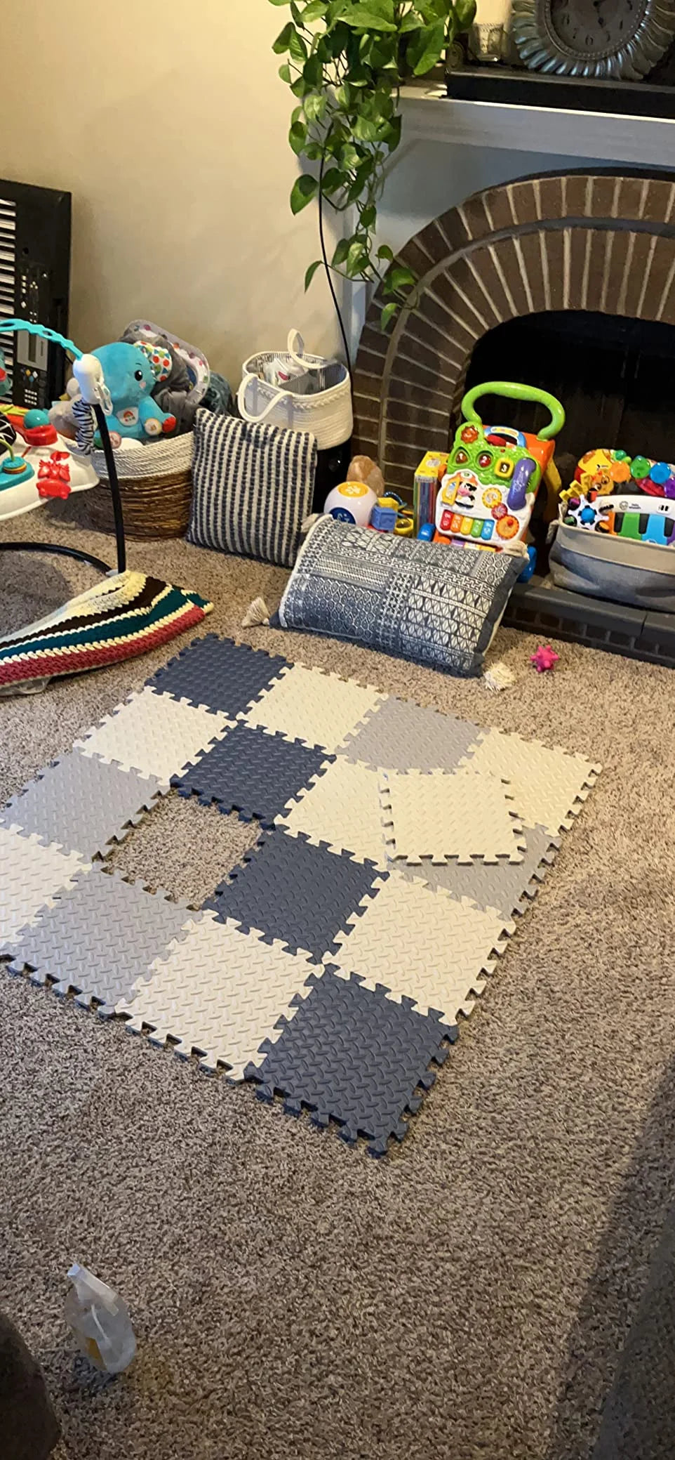 Tapis Puzzle Bébé Épais 2,5cm – Antidérapant Insonorisant Éco-Responsable | 8 Pièces | 11 Couleurs
