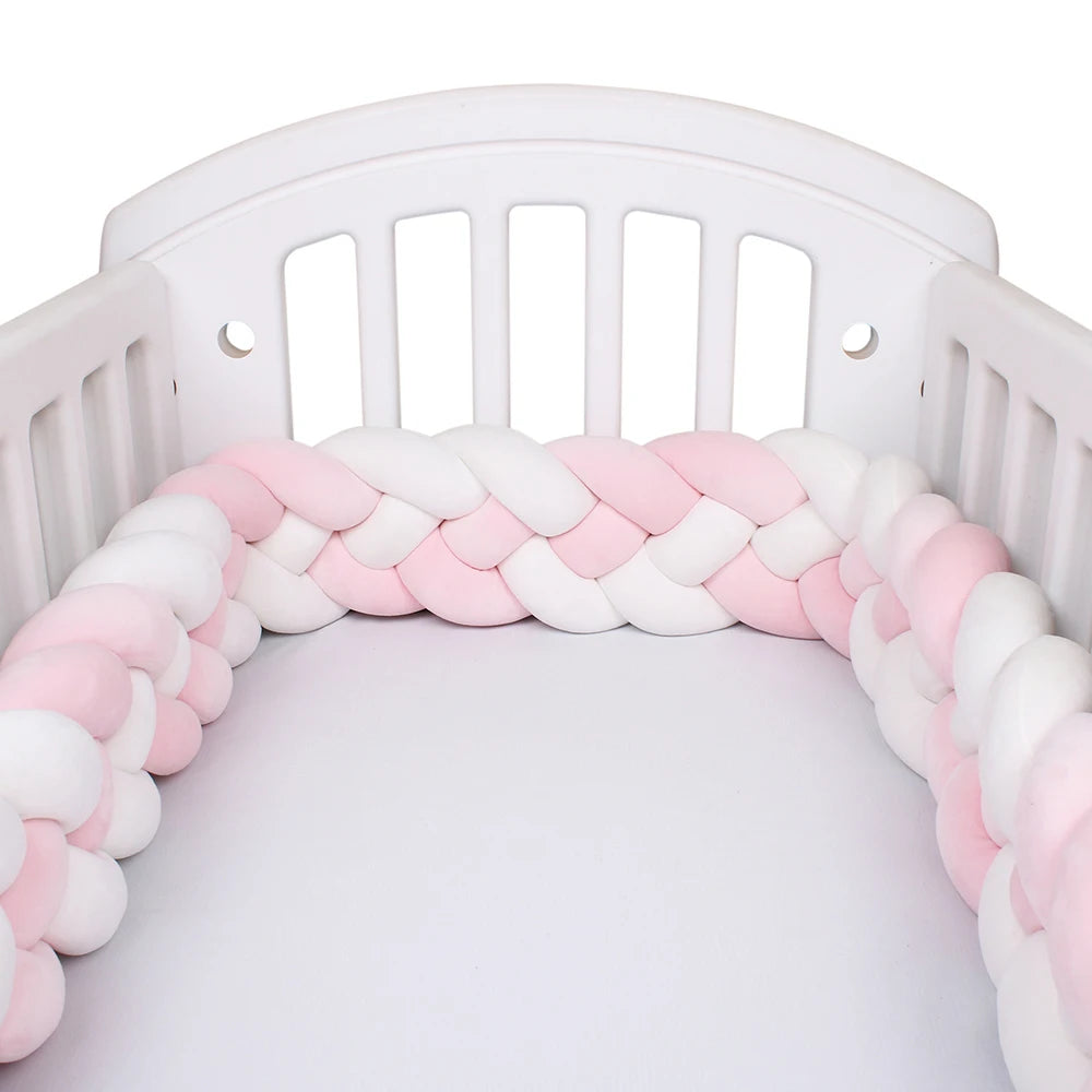 Tresse de Lit Bébé – Tour de Lit Tressé en Coton | 2.2M / 3M / 3.6M | Décoration Chambre Bébé