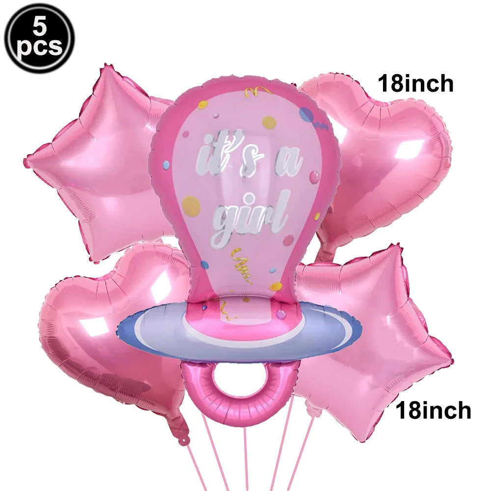 Baby Boy Girl Foil Balloon Gender Reveal Balloon Bear Helium Balloon Baby Shower Gift Kids Birthday Party Wedding Decor Supplies