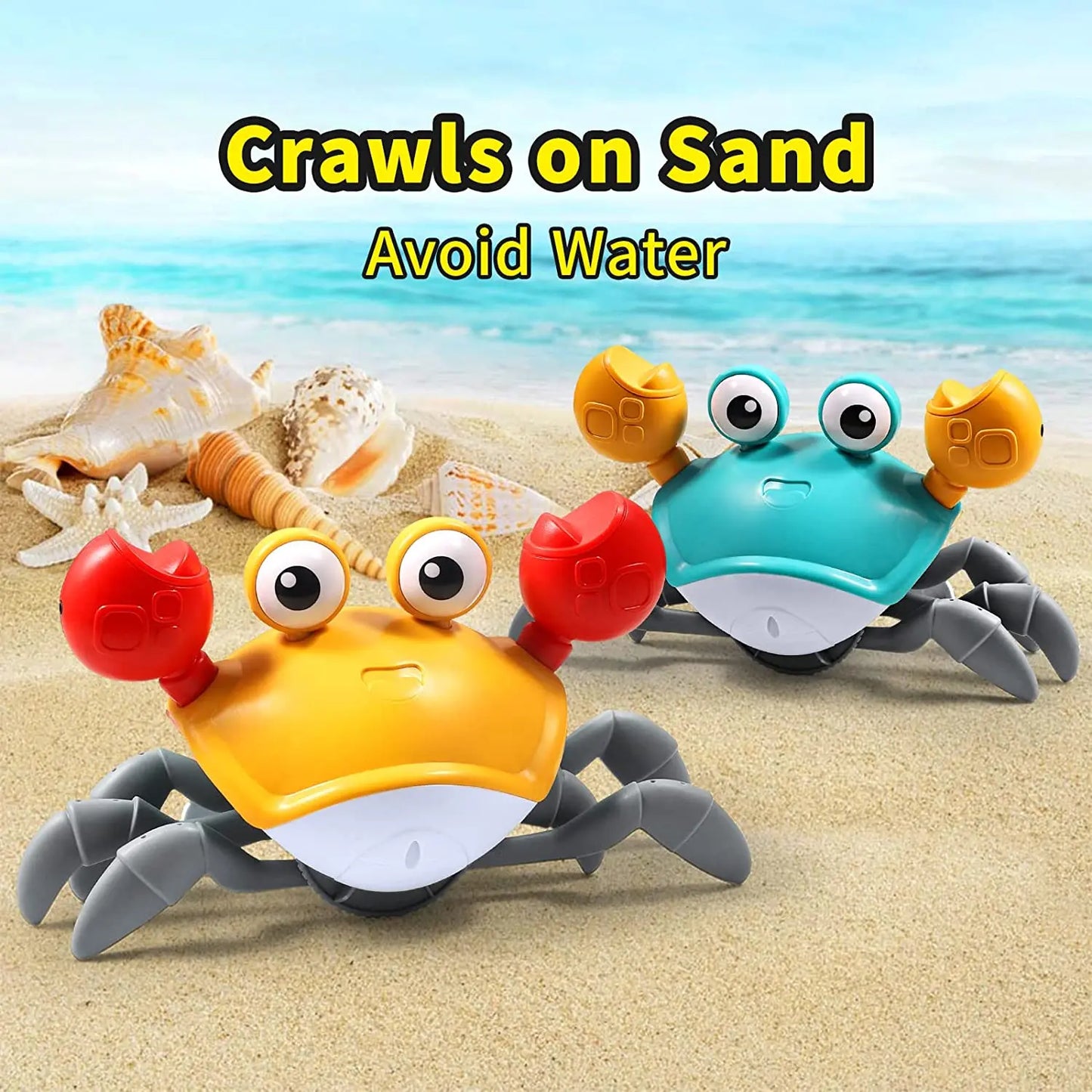 Jouet Crabe Bébé – Crabe Musical Dansant Électronique Capteur Infrarouge 3-6 Ans