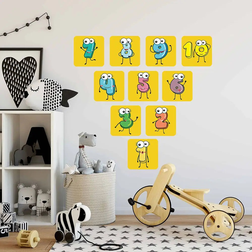 Sticker Sol Jeu de Marelle Chiffres – Autocollant PVC Éducatif Chambre Bébé Maternelle, Cadeau Parent-Enfant