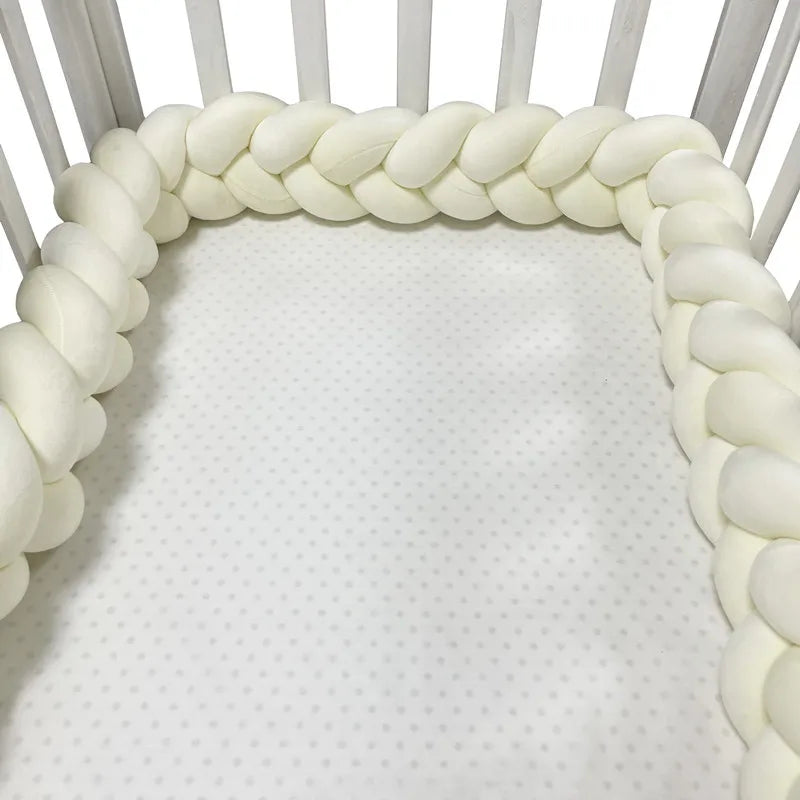 Tresse de lit bébé nœuds — Protection Douce Barreaux Coton | 1M 2M 3M 4M | 32 Coloris Fille & Garçon