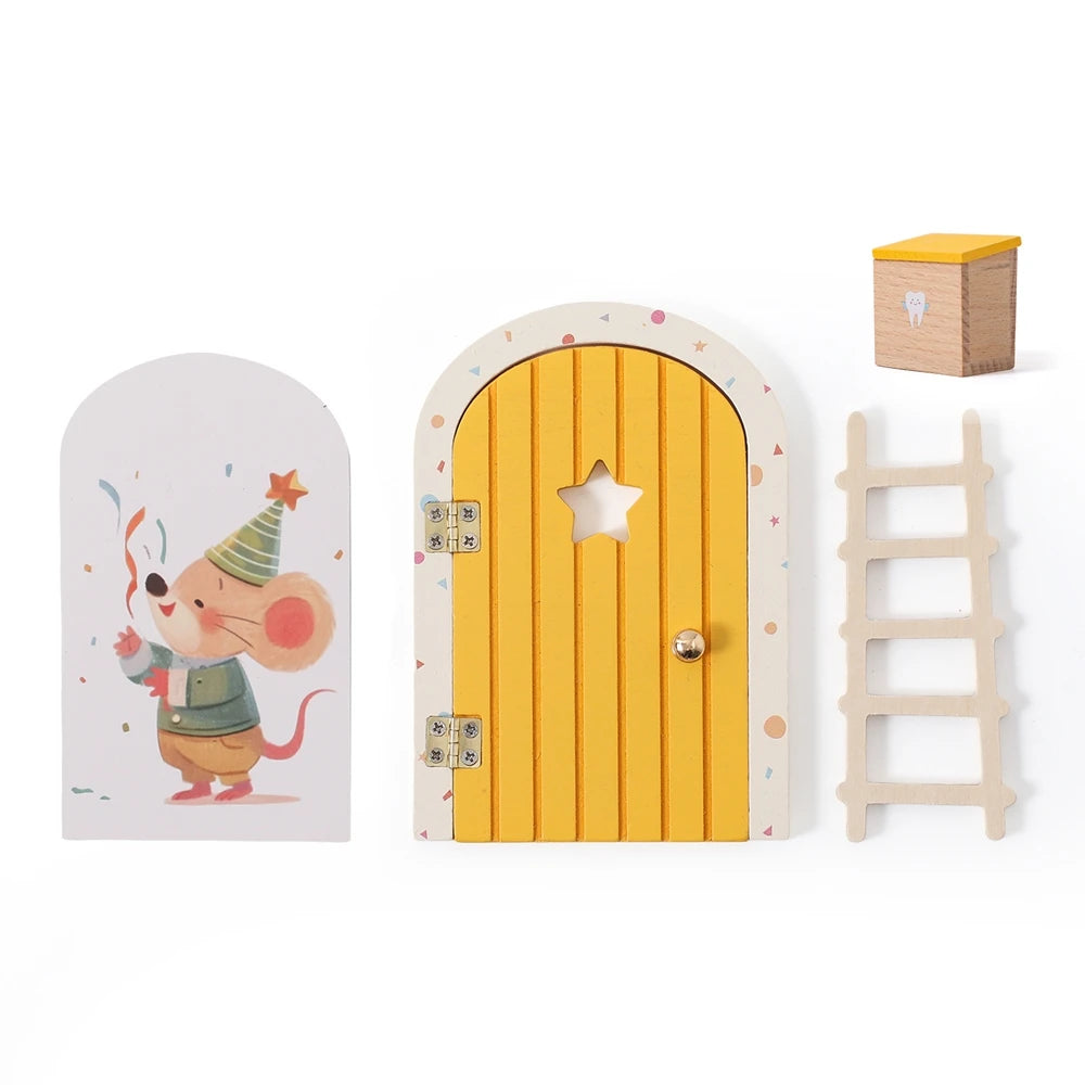 Porte Fée Miniature en Bois & Boîte à Dent de Lait – Décoration Chambre Enfant Cadeau Naissance