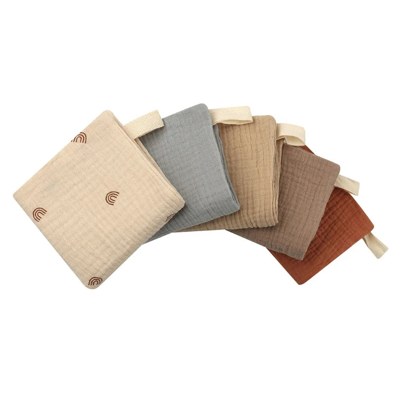 5PC Baby Towel New Born Items Stuff Muslin Squares Infant Newborn Hand Bath Shower Face Towels Soft Cotton Gauze Baby Washcloth