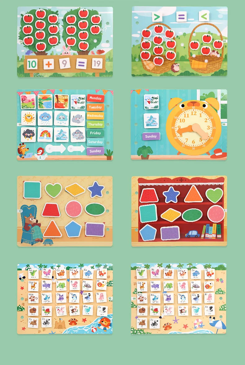 Quiet Book Montessori – Mon Premier Livre Calme Éducatif | 6 Thèmes | Jeu d’Association Bébé