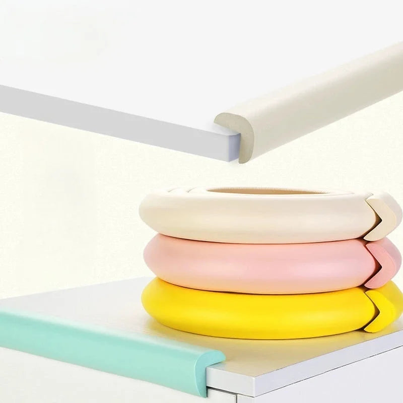 Protection bords meuble bébé — Bande Caoutchouc en L 2M Anti-Choc Tables & Coins