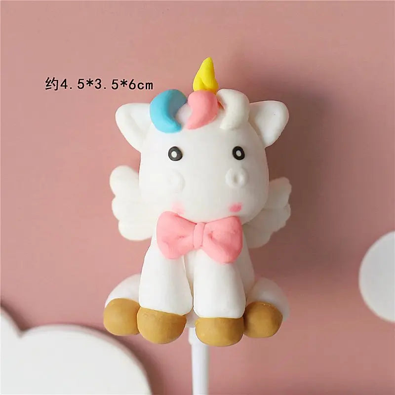 Cake Topper Licorne Arc-en-Ciel – Décoration Gâteau Anniversaire Fille 16 18 Ans & Baby Shower