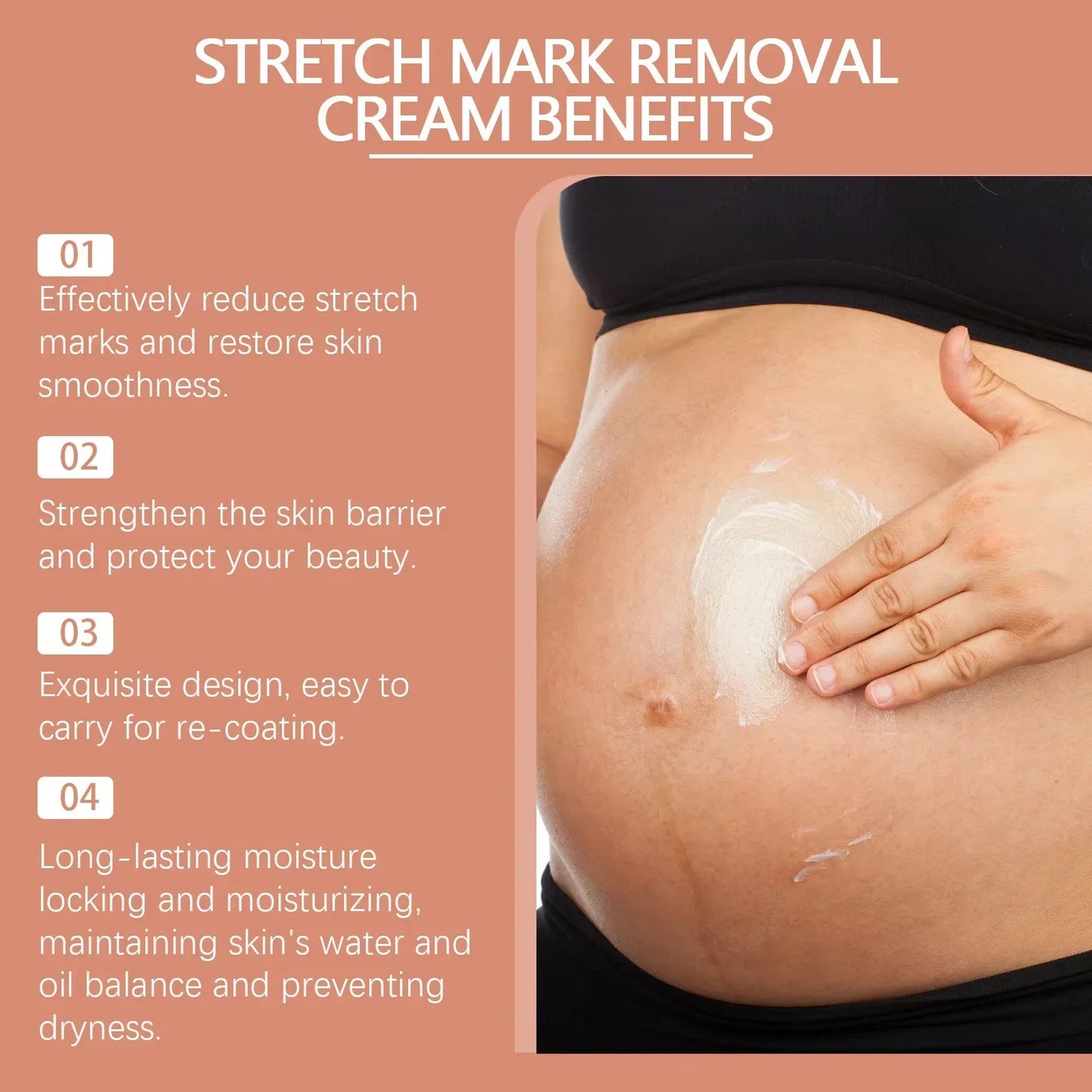 Crème Effacement Vergetures Rouges & Blanches – Anciennes & Récentes | Soin Grossesse & Post-Partum