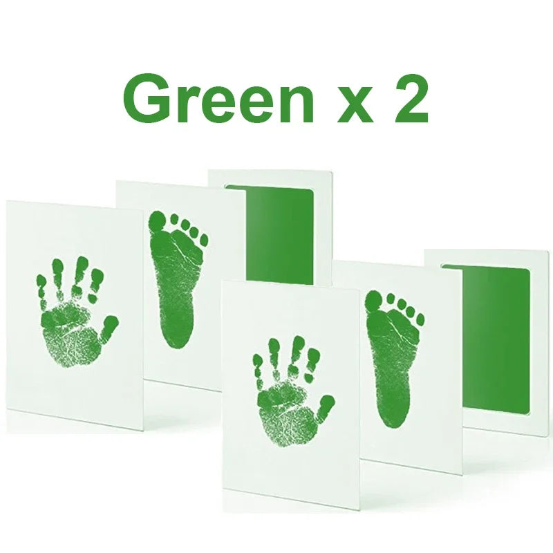 Pack 2 Tampons Empreintes Bébé Premium – Duo Couleurs Sans Contact | Cadeau Naissance Original