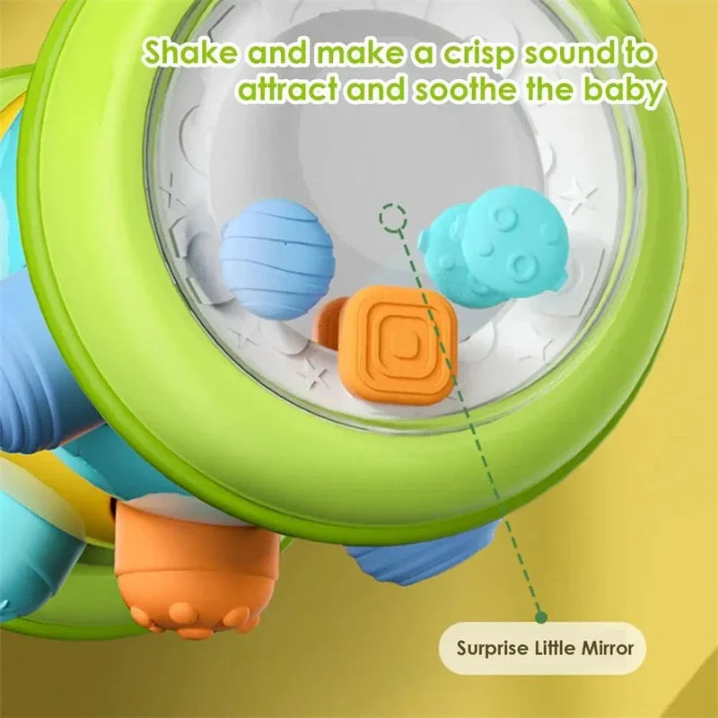 Rouleau de Ramper Montessori Bébé – Tummy Time Éveil Sensoriel 0-12 Mois | Bleu, Vert & Rose