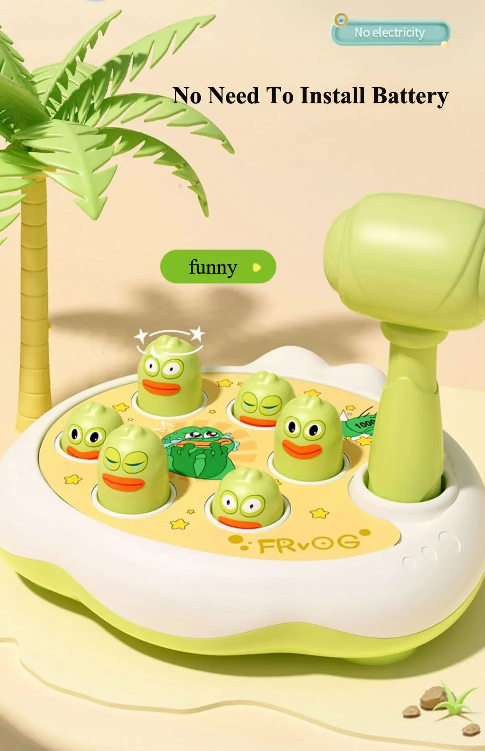 Jeu Marteau Bébé Montessori – Banc à Marteler Encastrement Canard Grenouille Cochon 12-24 Mois