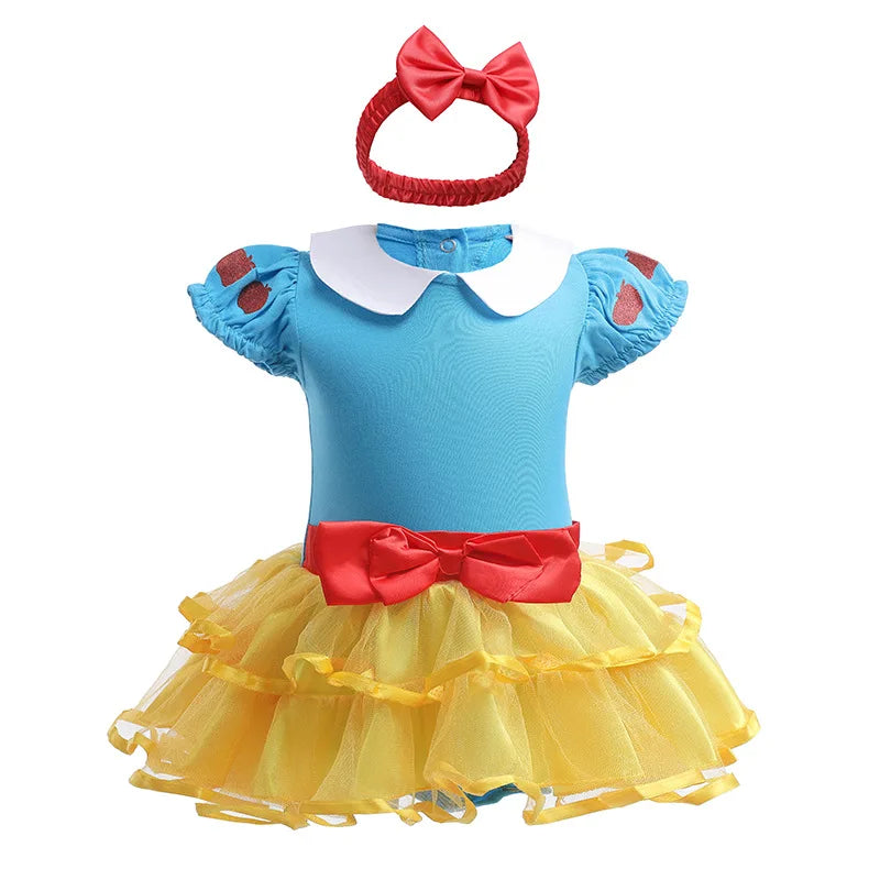 Robe Tutu Princesse Bébé Fille avec Bandeau – Tenue Anniversaire, Baptême & Cérémonie 3-18 Mois