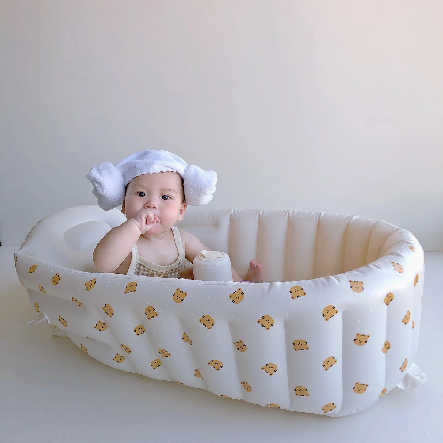 Baignoire Gonflable Bébé Enfant Cartoon Pliable 90x55cm – Portable Intérieur & Extérieur | 0-8 Ans