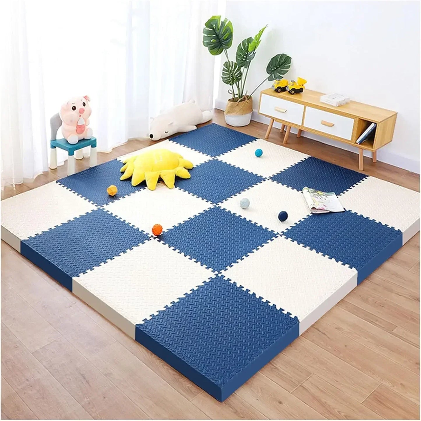 Tapis Puzzle Bébé Épais 2,5cm – Antidérapant Insonorisant Éco-Responsable | 8 Pièces | 11 Couleurs