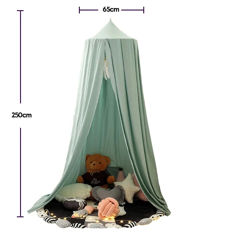 Ciel de lit bébé baldaquin moustiquaire — Tulle Féerique Princesse | Fille 12 Couleurs Décoration Chambre