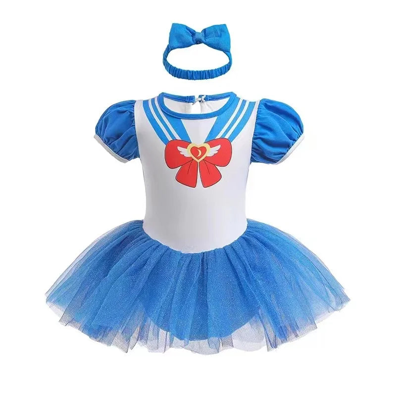 Robe Tutu Princesse Bébé Fille avec Bandeau – Tenue Anniversaire, Baptême & Cérémonie 3-18 Mois