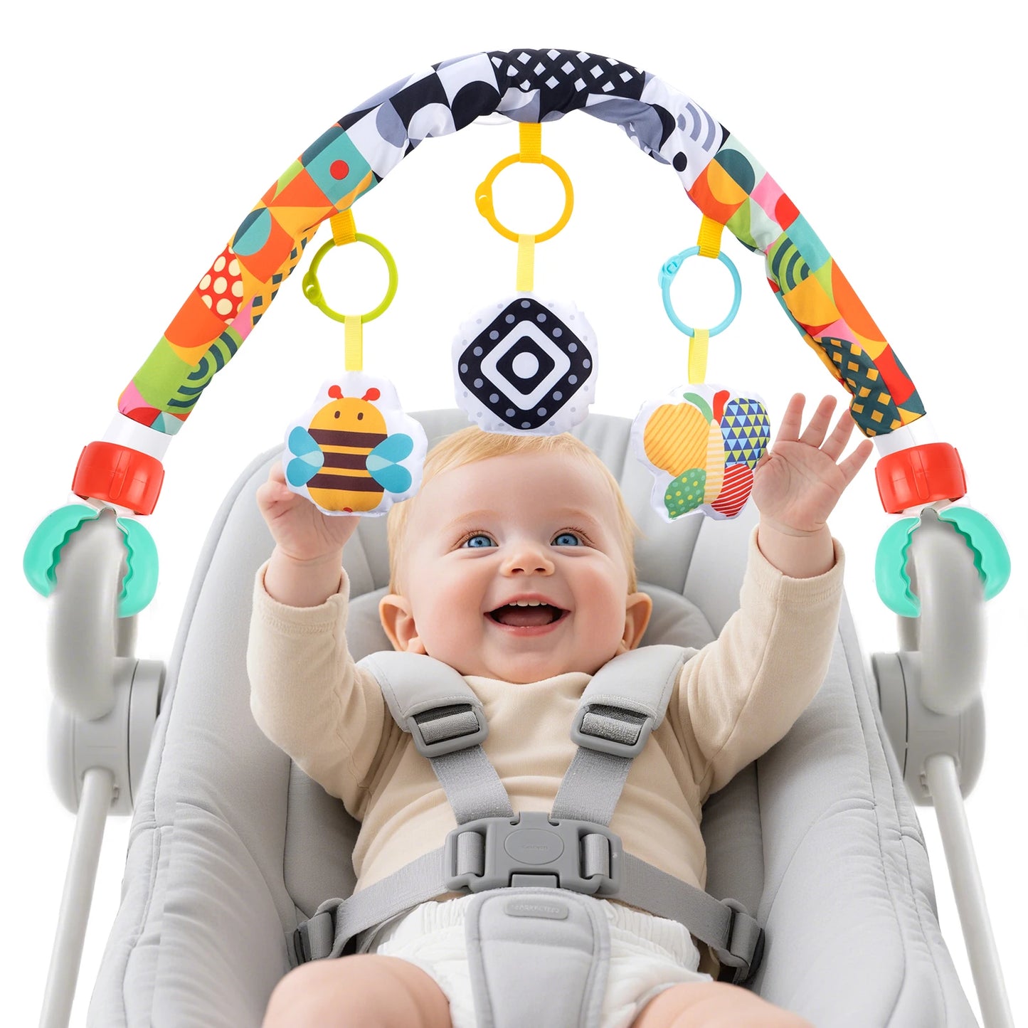 Jouet À Suspendre Bébé Poussette & Siège Auto – Spirale D’Activité Éveil Sensoriel