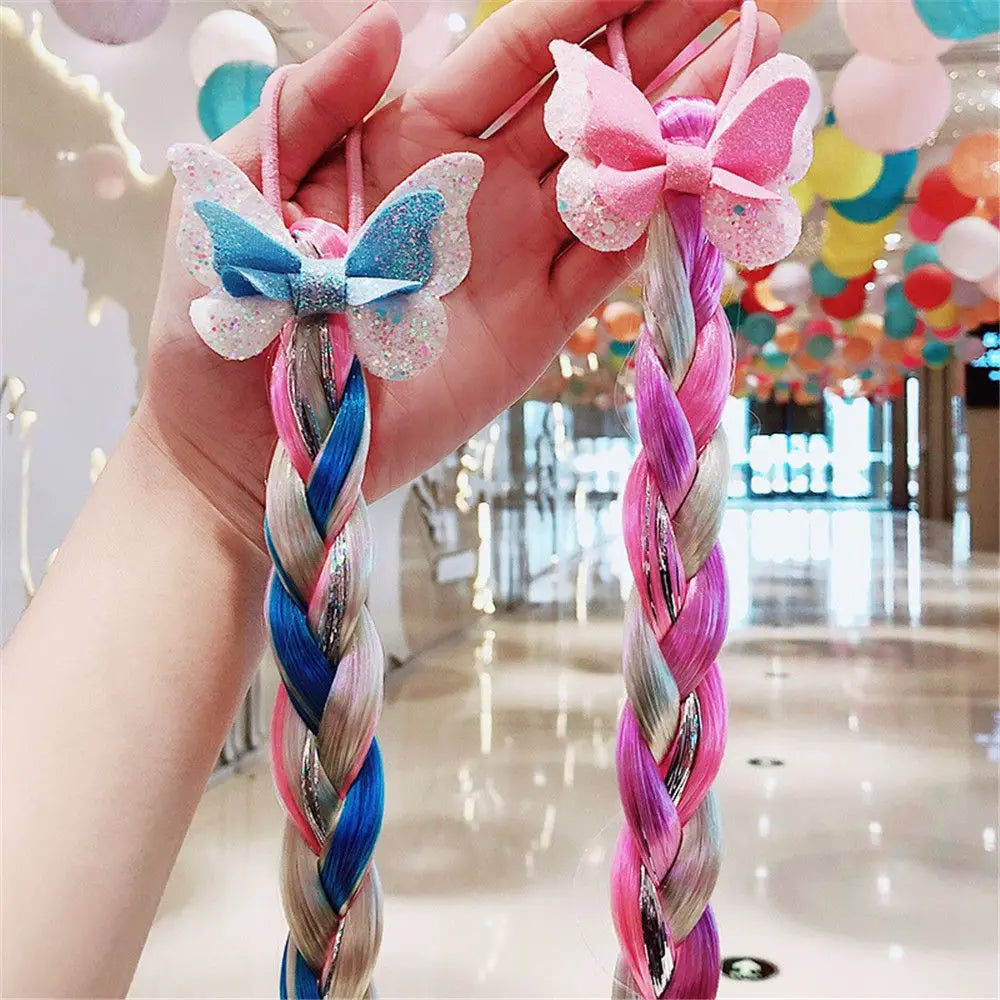 Élastique Cheveux Bébé Fille Arc-en-Ciel – Chouchou Nœud Colore Anti-Glisse Sans Dommage