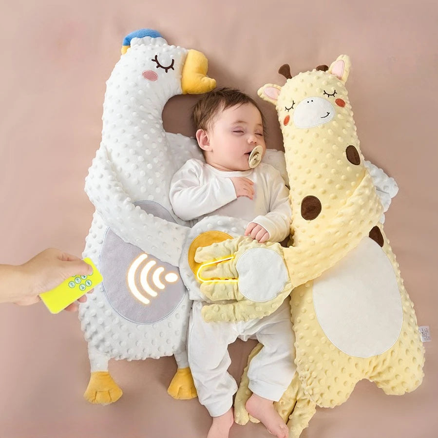 Coussin Tapoteur Électrique Bébé – Main Apaisante Télécommande Peluche Tapotante | Sommeil Nouveau-Né