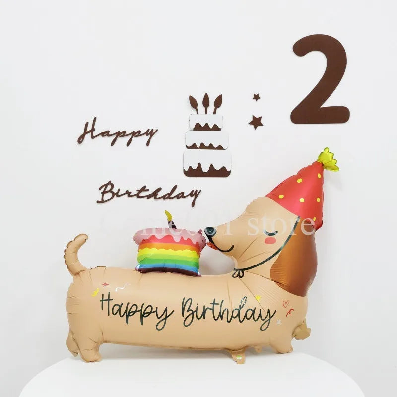 Ballon Aluminium Gâteau Anniversaire Kawaii – Décoration Fête Bébé 1 An, Enfant & Baby Shower