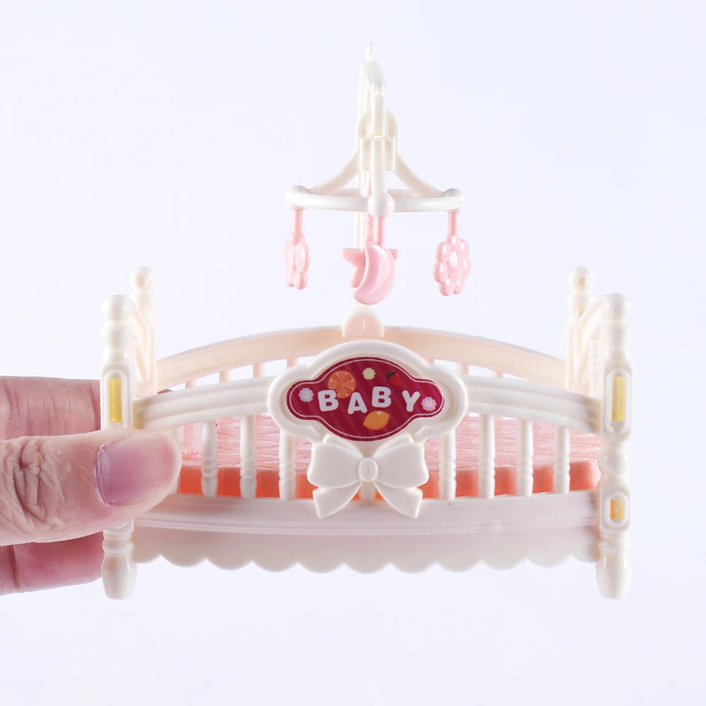 Mobilier Miniature 1:12 Maison de Poupée – Cuisine, Lit Superposé, Bus Rose & Accessoires Fille