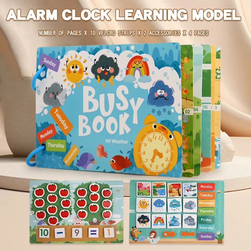 Quiet Book Montessori – Mon Premier Livre Calme Éducatif | 6 Thèmes | Jeu d’Association Bébé