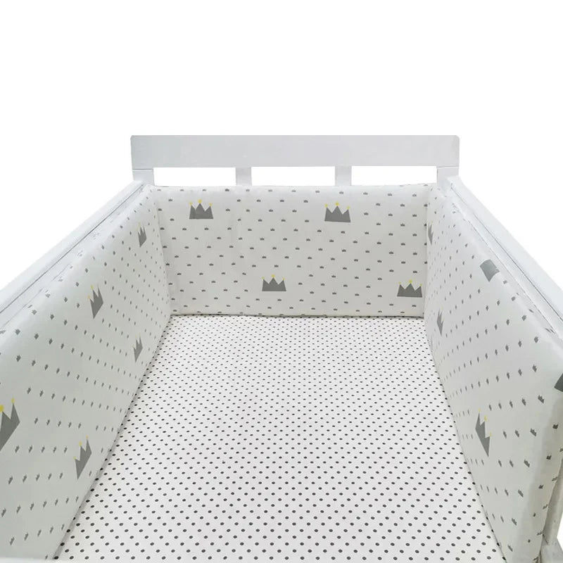 Tour de Lit Bébé Coton Motifs — Protège Barreaux Respirant 60x120 | 14 Coloris Fille & Garçon
