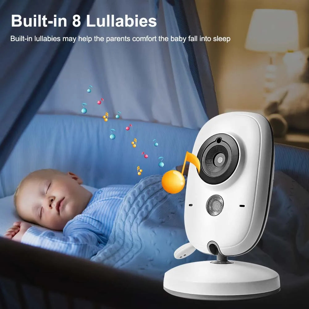 Babyphone Vidéo 3,5 Pouces – Vision Nocturne, Capteur Température, Audio Bidirectionnel 2,4G | Compact & Essentiel