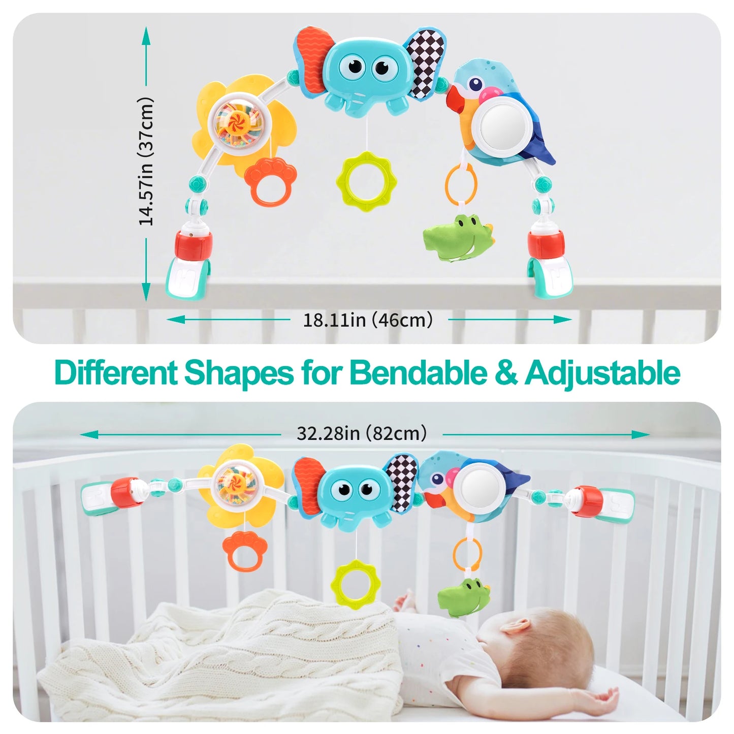 Jouet À Suspendre Bébé Poussette & Siège Auto – Spirale D’Activité Éveil Sensoriel