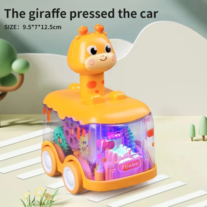 Voiture jouet bébé sans pile – Press & Go lumineuse 1 à 5 ans