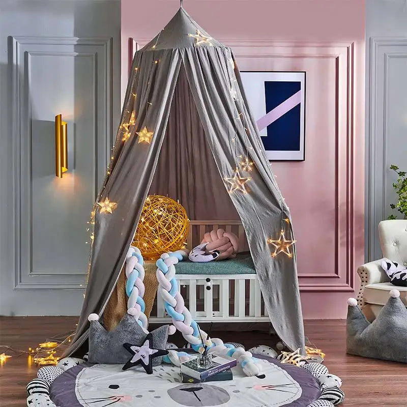 Ciel de lit bébé baldaquin moustiquaire — Tulle Féerique Princesse | Fille 12 Couleurs Décoration Chambre