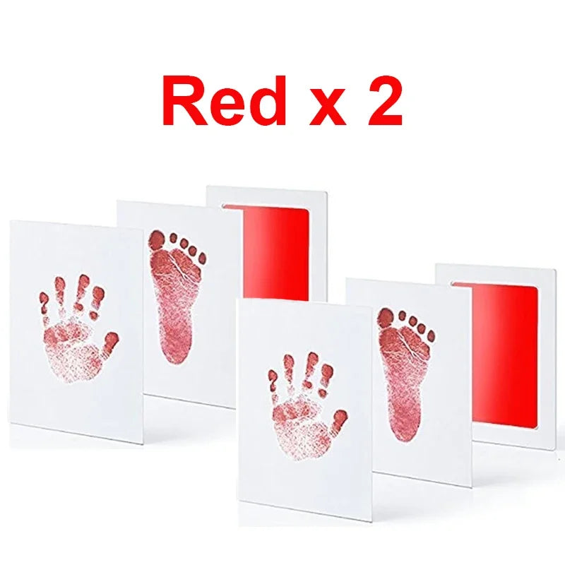 Pack 2 Tampons Empreintes Bébé Premium – Duo Couleurs Sans Contact | Cadeau Naissance Original