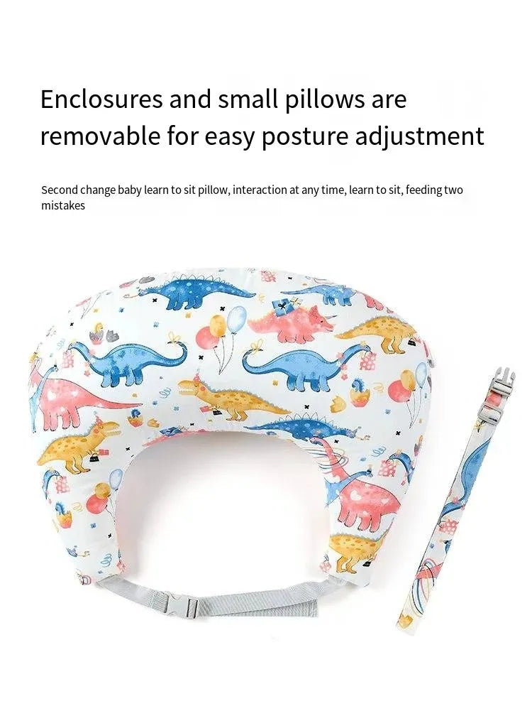 Coussin Bras Allaitement Motif Dinosaure & Animal – Housse Berceau Ergonomique Theraline | Maternité Haut de Gamme