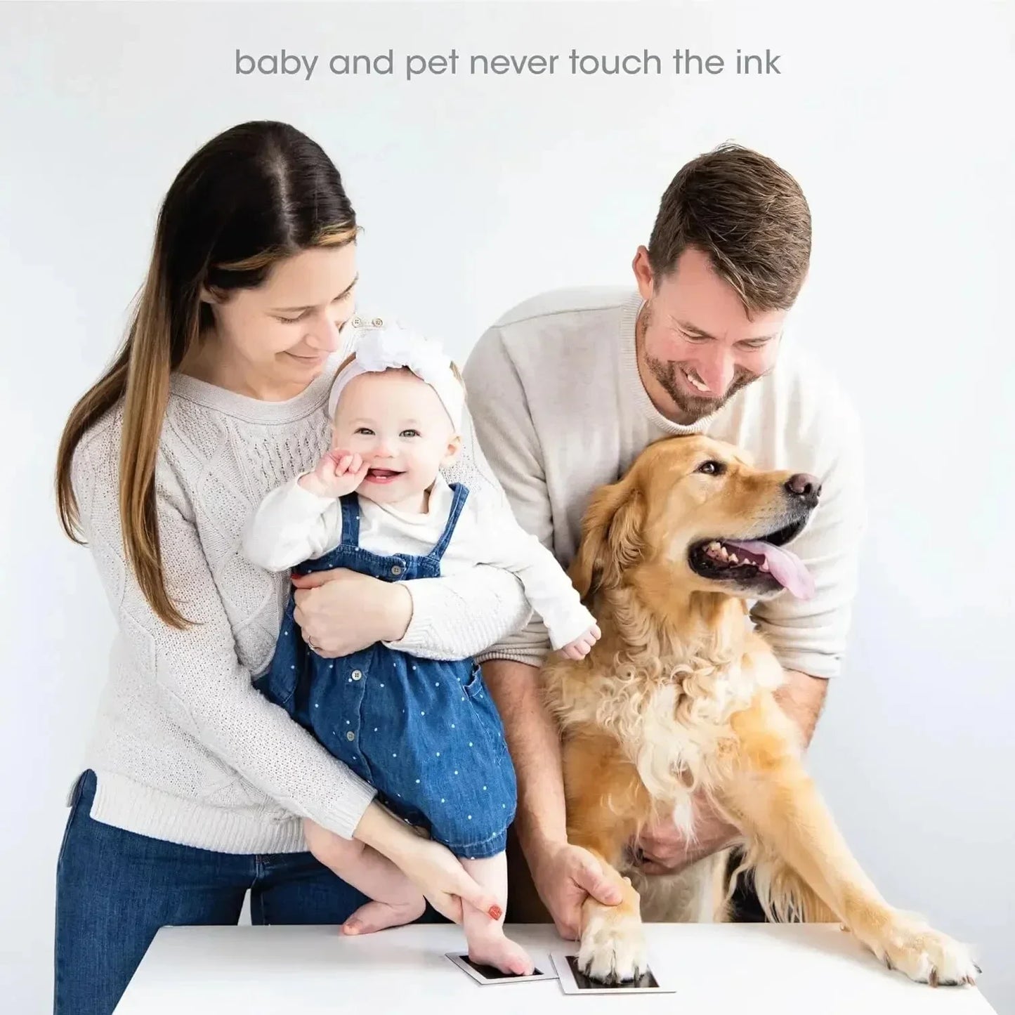 Tampon Empreintes Bébé & Pattes Animaux – Encre Sans Contact Sécurisée | Chat & Chien Souvenir Naissance