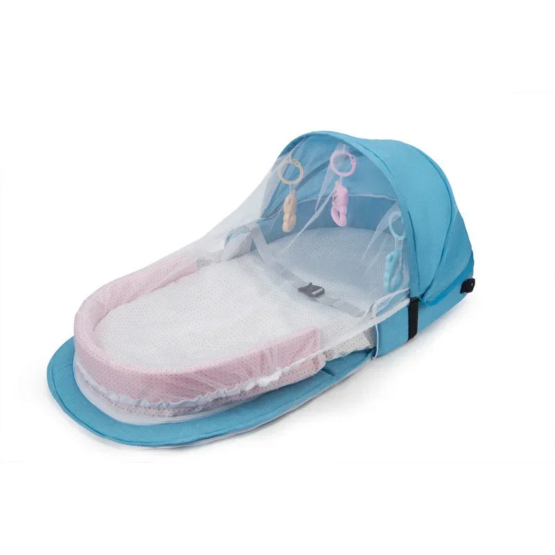 Lit parapluie bébé — Berceau Voyage Premium Moustiquaire & Matelas Anti-Écrasement | 5 Couleurs