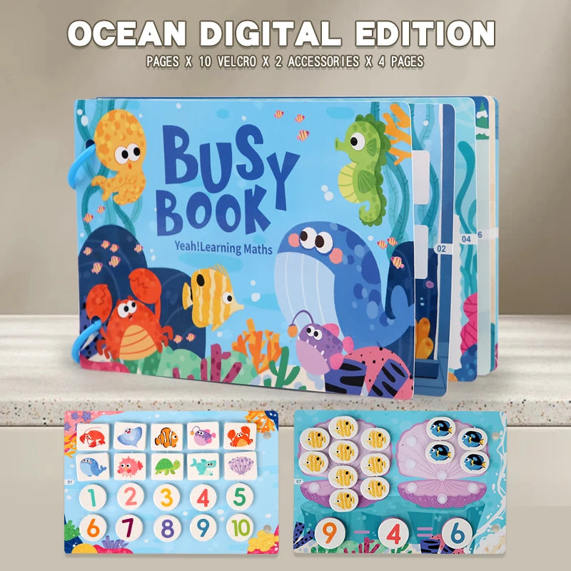 Quiet Book Montessori – Mon Premier Livre Calme Éducatif | 6 Thèmes | Jeu d’Association Bébé