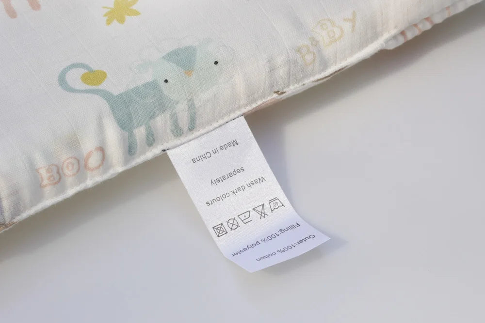 Barrière de lit enfant anti-chute — Coton Lavable Amovible 6 Pièces | Bleu, Beige, Blanc, Kaki
