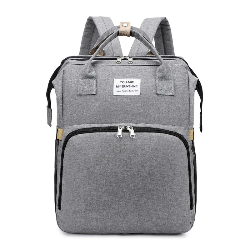 Sac à Langer Multifonction 4-en-1 – Lit Bébé Portable & Station à Langer | Voyage & Sorties