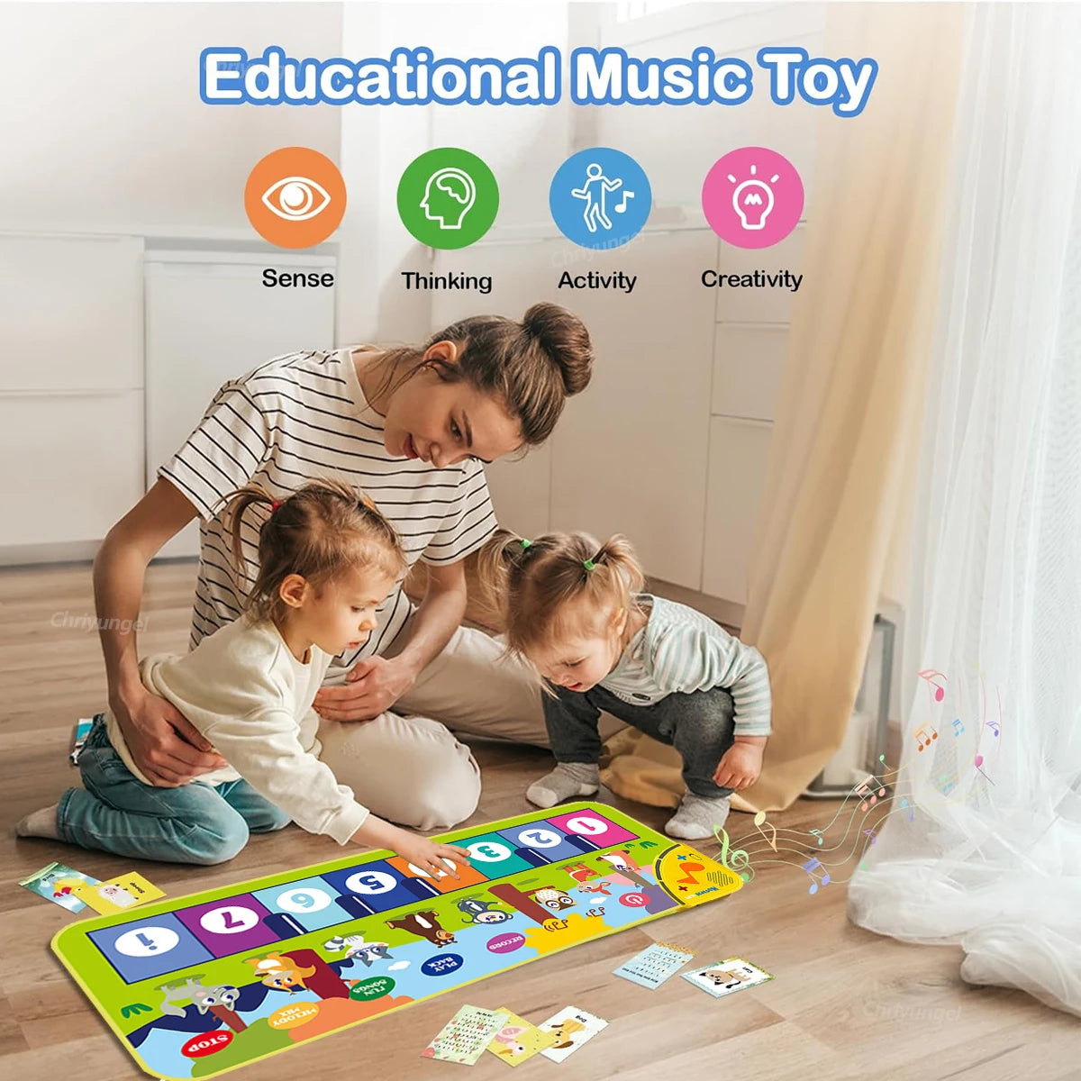 Tapis Piano Musical Enfant – Clavier Danse & Fitness au Sol | Fille & Garçon | 3 Modèles