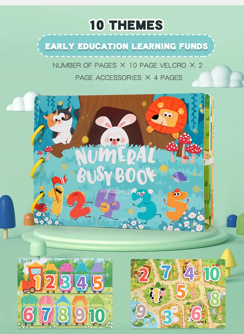 Quiet Book Montessori – Mon Premier Livre Calme Éducatif | 6 Thèmes | Jeu d’Association Bébé