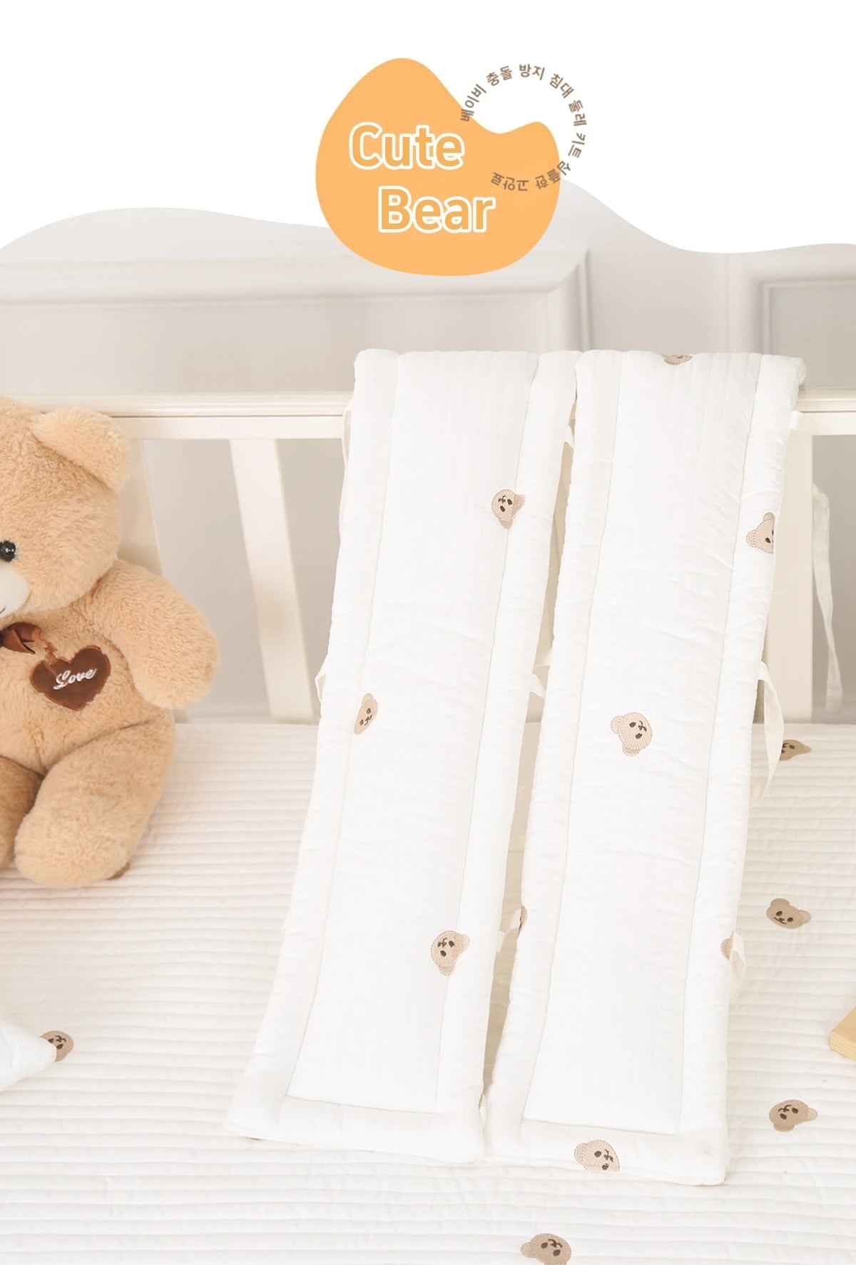 Tour de Lit Bébé Coton — Protège Barreaux Respirant Anti-Morsure | 5 Motifs, 20 Tailles