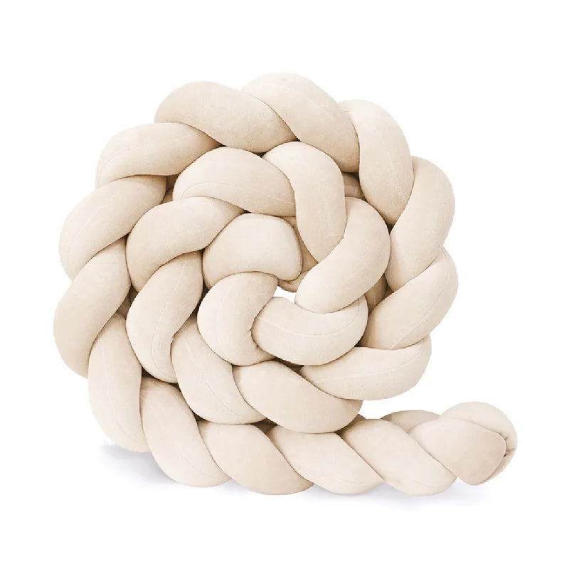 Tour de Lit Bébé Tressé Nœuds – Pare-Chocs Berceau Lavable 1M 2M 3M 4M