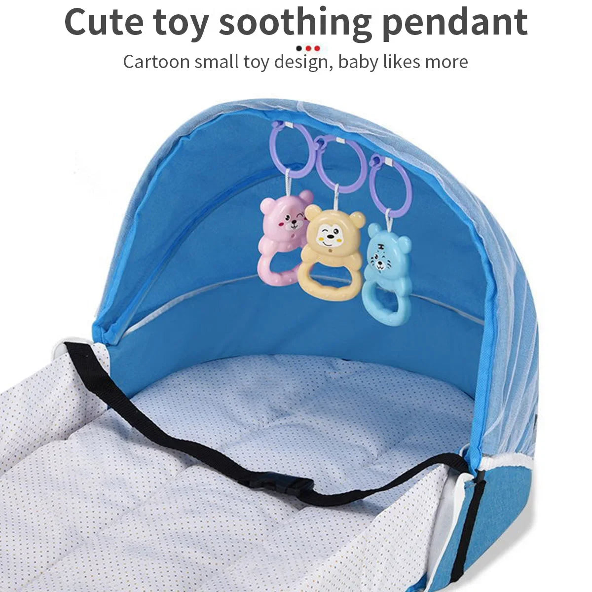 Lit parapluie bébé — Berceau Voyage Premium Moustiquaire & Matelas Anti-Écrasement | 5 Couleurs