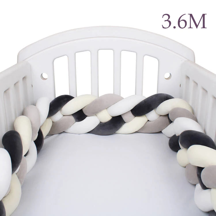 Tresse de Lit Bébé – Tour de Lit Tressé en Coton | 2.2M / 3M / 3.6M | Décoration Chambre Bébé