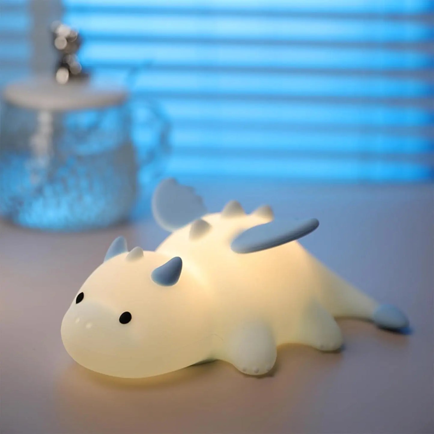 Veilleuse dragon & pingouin silicone — LED Tactile Rechargeable Dimmable | 5 Modèles | Chambre Bébé