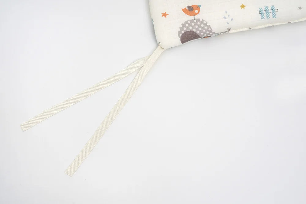Barrière de lit enfant anti-chute — Coton Lavable Amovible 6 Pièces | Bleu, Beige, Blanc, Kaki