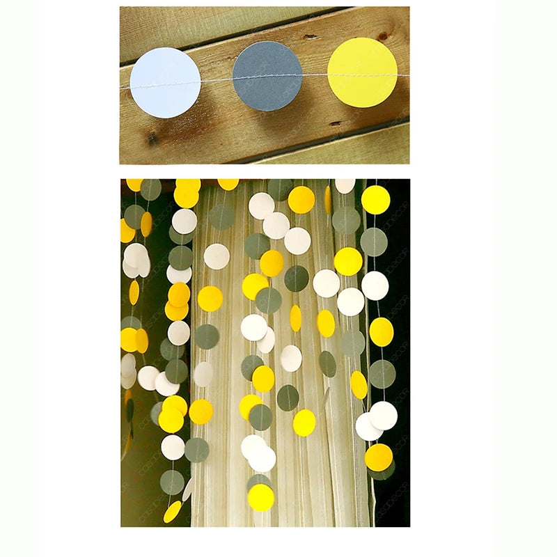 Guirlande Cercles Papier Pastel – Décoration Baby Shower, Anniversaire Enfant & Chambre Bébé
